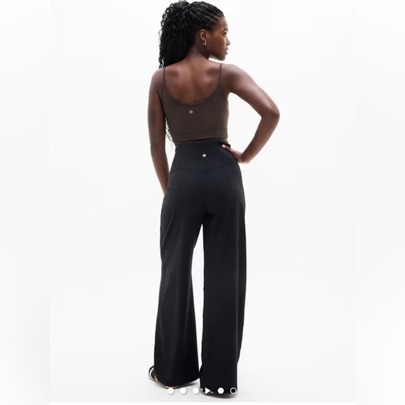 Athleta Elation wide leg pant high waisted  small Tall black - Picture 3 of 12